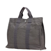 エルメス エールライン トートMM トートバッグ グレー キャンバス レディース HERMES 【中古】